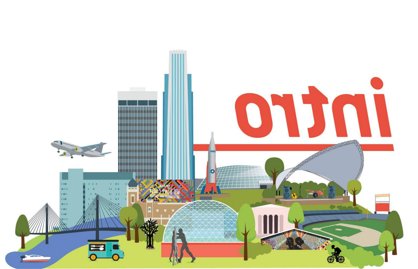 illustration of Omaha skyline